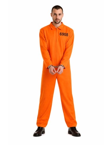 Fato Prisioneiro de Guantanamo Tamanho L - de alta qualidade, ideal para o carnaval, festas temáticas e eventos especiais.
