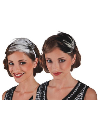 Diadema Sombrero plumas 3 colores - de alta calidad, ideal para carnaval, fiestas temáticas y eventos especiales