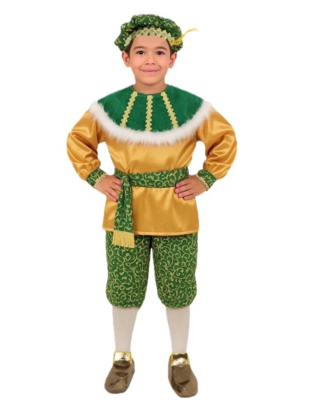 Costume Paggetto Gaspar di alta qualità, ideale per carnevale, feste a tema ed eventi speciali.