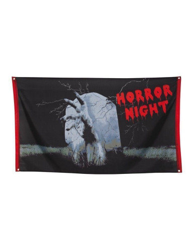 bandera noche horror 90x150cm - de alta calidad, ideal para carnaval, fiestas temáticas y eventos especiales