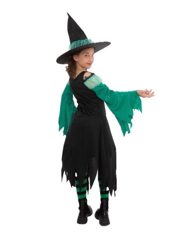 Fantasia de Bruxa Verde Esmeralda Nova