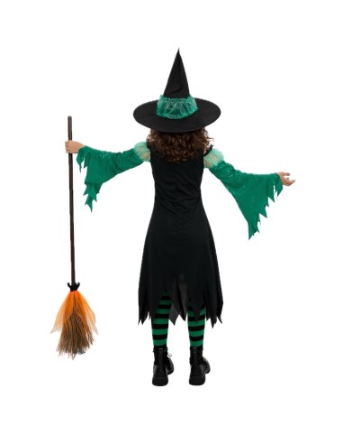 Costume Strega Verde Smeraldo Nuovo