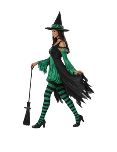 Fantasia de Bruxa Verde Esmeralda Nova
