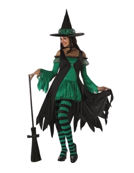 High-quality Emerald Green Witch costume, ideal for carnival, themed parties, and special events