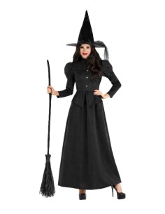 Disfraz Bruja Negra- de alta calidad, ideal para carnaval, fiestas temáticas y eventos especiales