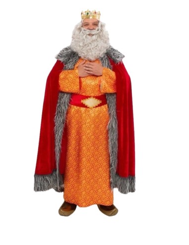 Costume Roi Melchior Cheveux Gris Taille L Neuf - de haute qualité, idéal pour le carnaval, les fêtes à thème et les événements 