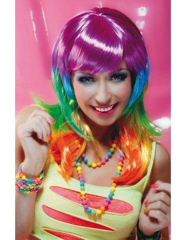 Parrucca con corta chioma kandy - di alta qualità, ideale per il carnevale, feste a tema e eventi speciali.