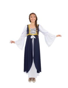 Medieval Blue Woman Costume Size M New - high quality, ideal for carnival, themed parties, and special events