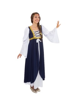 Déguisement Femme Médiévale Bleu Taille M Neuf - de haute qualité, idéal pour le carnaval, les fêtes à thème et les événements s 2