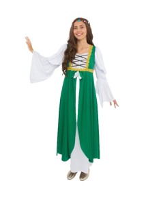 Déguisement Femme Médiévale Vert Taille M Neuf - de haute qualité, idéal pour le carnaval, les fêtes à thème et les événements s