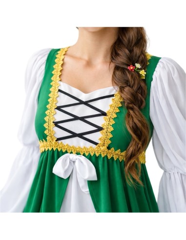 Medieval Green Woman Costume New