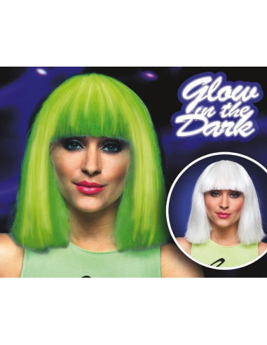 Peluca fluorescente - de alta calidad, ideal para carnaval, fiestas temáticas y eventos especiales