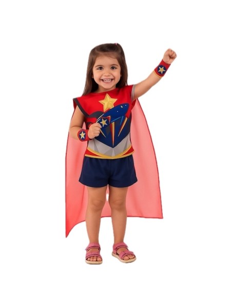Super Star Cape 3-5 years old, high quality, ideal for carnival, themed parties, and special events.