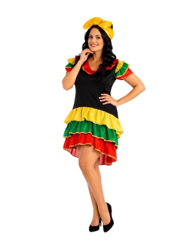 Fantasia de Rumbera Tamanho M - de alta qualidade, ideal para o carnaval, festas temáticas e eventos especiais.