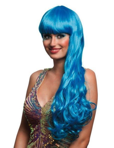 Ocean Wig Blue Icy - Haute qualité, Idéal pour Carnaval, Festivités thématiques et événements spéciaux