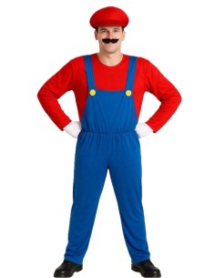 Déguisement Plombier Jeu Vidéo Taille L - de haute qualité, idéal pour le carnaval, les fêtes à thème et les événements spéciaux