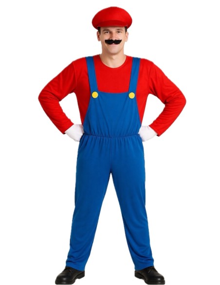 Déguisement Plombier Jeu Vidéo Taille L - de haute qualité, idéal pour le carnaval, les fêtes à thème et les événements spéciaux