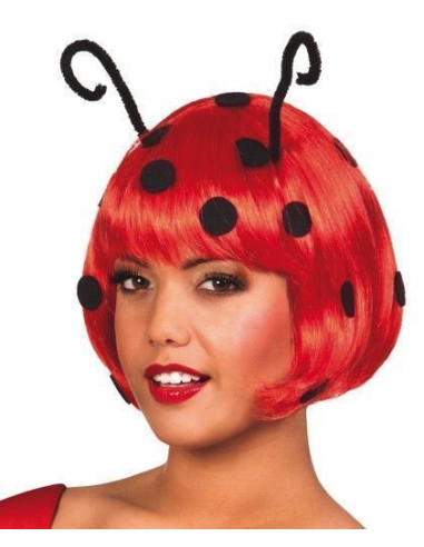 Peluca mariquita - de alta calidad, ideal para carnaval, fiestas temáticas y eventos especiales