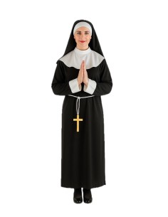 Costume di suora Taglia M - di alta qualità, ideale per il Carnevale, feste a tema ed eventi speciali.