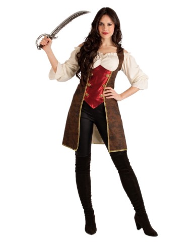 Fantasia Pirata de Luxo Tamanho M - de alta qualidade, ideal para o Carnaval, festas temáticas e eventos especiais.