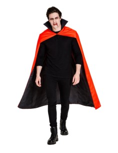 Roter und schwarzer Umhang Einheitsgröße - von hoher Qualität, ideal für Karneval, Themenpartys und besondere Veranstaltungen. 2