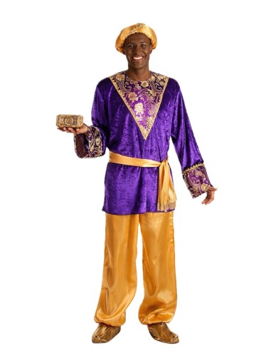 Fantasia de Paje Baltasar Tamanho L - de alta qualidade, ideal para carnaval, festas temáticas e eventos especiais.