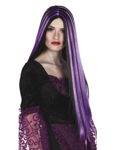Black and violet wig wig - high quality, ideal for carnival, theme parties and special events