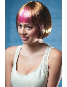 Fabienne Brown und Pink Perücke - Hohe Qualität, ideal für Karneval, Themenpartys und besondere Events