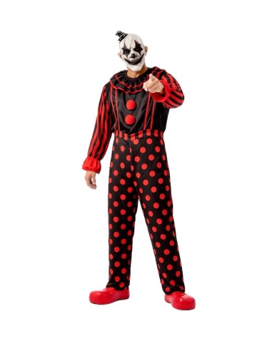 Fantasia de Palhaço Diabólico Tamanho L - de alta qualidade, ideal para carnaval, festas temáticas e eventos especiais.