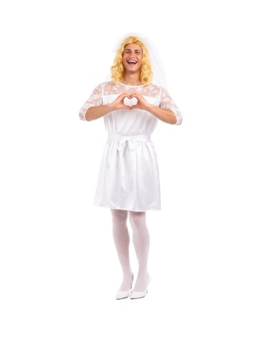 Fantasia de Noiva para Homem Tamanho L - de alta qualidade, ideal para carnaval, festas temáticas e eventos especiais.
