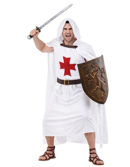 Costume Templare Taglia L - di alta qualità, ideale per il Carnevale, feste a tema ed eventi speciali.