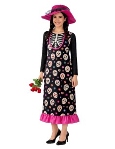 Catrina Costume Size M - high quality, ideal for carnival, themed parties, and special events