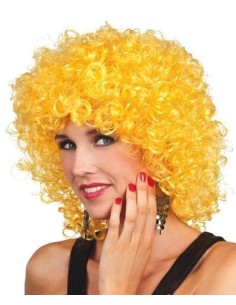 Peruca do Clube Amarelo - Alta Qualidade, Ideal para Carnaval, Festividades Temas e Eventos Especiais