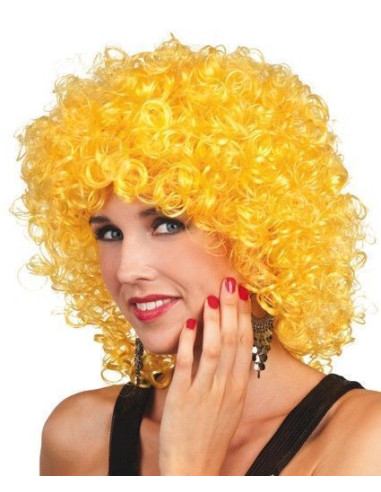 Peluca club amarillo - de alta calidad, ideal para carnaval, fiestas temáticas y eventos especiales