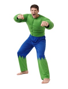 Disfraz Forzudo Verde Talla L - de alta calidad, ideal para carnaval, fiestas temáticas y eventos especiales 2