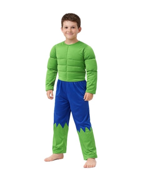 Fato de Fortão Verde - de alta qualidade, ideal para o carnaval, festas temáticas e eventos especiais.