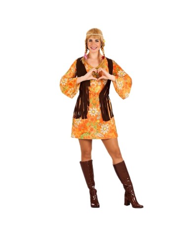 Costume Hippie Donna Taglia M - di alta qualità, ideale per il Carnevale, feste a tema ed eventi speciali.