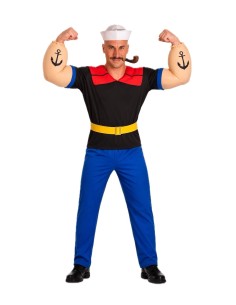 Strongman Sailor Costume Size L - high quality, ideal for carnival, themed parties, and special events