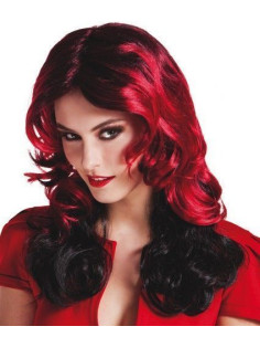 Red Wig - High Quality, Ideal for Carnival, Theme Festivities and Special Events