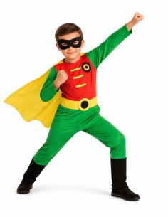 Fantasia de alta qualidade do Super Robin, ideal para o carnaval, festas temáticas e eventos especiais.
