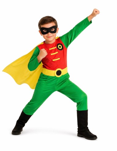 Costume di alta qualità da super Robin, ideale per Carnevale, feste a tema ed eventi speciali.
