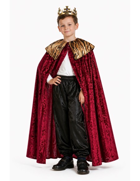 Capa Rey Gaspar, Príncipe o Paje 8/10 Años - de alta calidad, ideal para carnaval, fiestas temáticas y eventos especiales