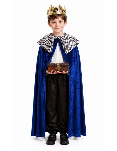 Capa Rey Melchor, Príncipe o Paje 8/10 Años - de alta calidad, ideal para carnaval, fiestas temáticas y eventos especiales
