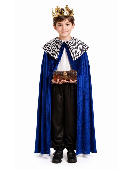 Capa Rey Melchor, Príncipe o Paje 8/10 Años - de alta calidad, ideal para carnaval, fiestas temáticas y eventos especiales