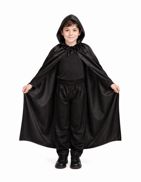 Cape Noire 8/10 Ans - de haute qualité, idéale pour le carnaval, les fêtes à thème et les événements spéciaux