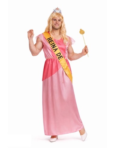 Costume de princesse rose pour homme