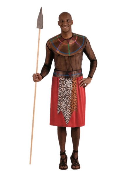 Fantasia Massai Masculina Tamanho L - de alta qualidade, ideal para carnaval, festas temáticas e eventos especiais