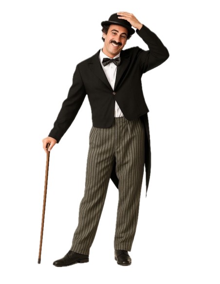 Disfarce de Charlot Tamanho L - de alta qualidade, ideal para carnaval, festas temáticas e eventos especiais