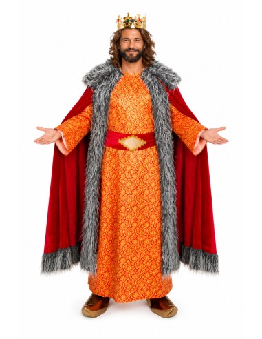 King Melchior Costume Grey Hair Size L New - high quality, ideal for carnival, themed parties and special events