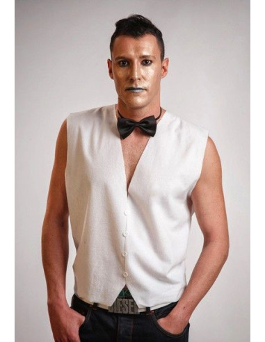 Chaleco Blanco Talla L - de alta calidad, ideal para carnaval, fiestas temáticas y eventos especiales